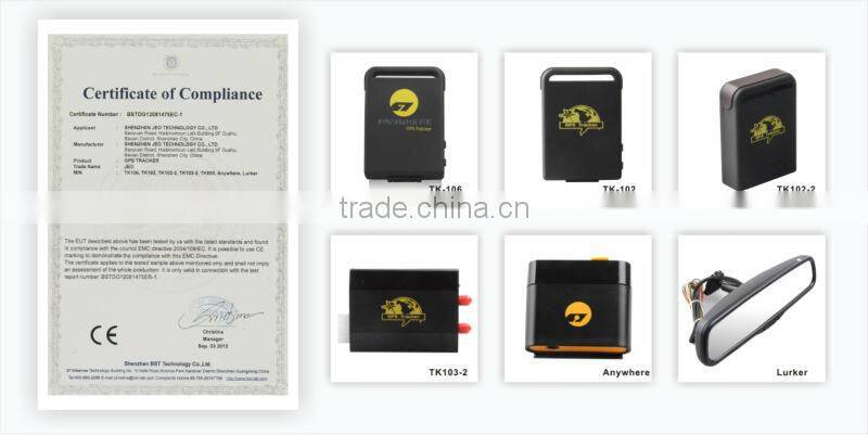 Shenzhen vehicle GPS alarm by mobile phone and software