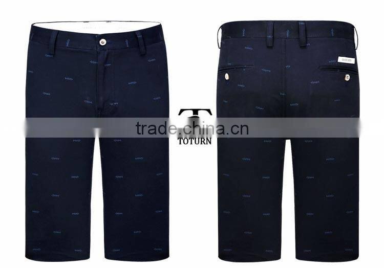 New korean style cool half design cotton pattern man trousers mens Slim Fit short Pants