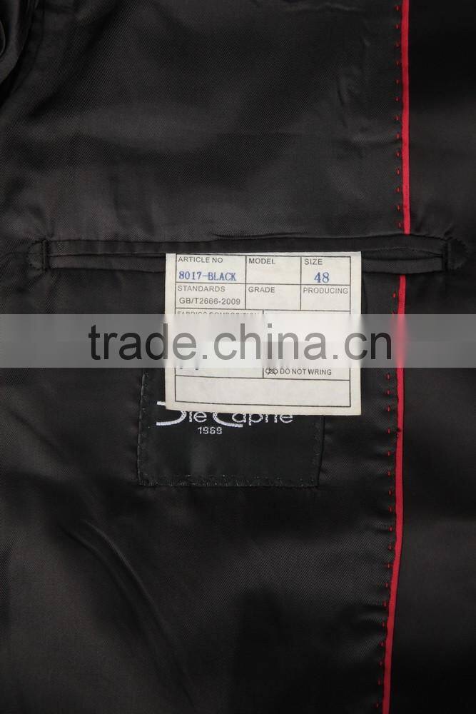 High Quality garments factory in china oem service Slim Fit gem black Evening Wedding Formal Party suits tuxedo mens