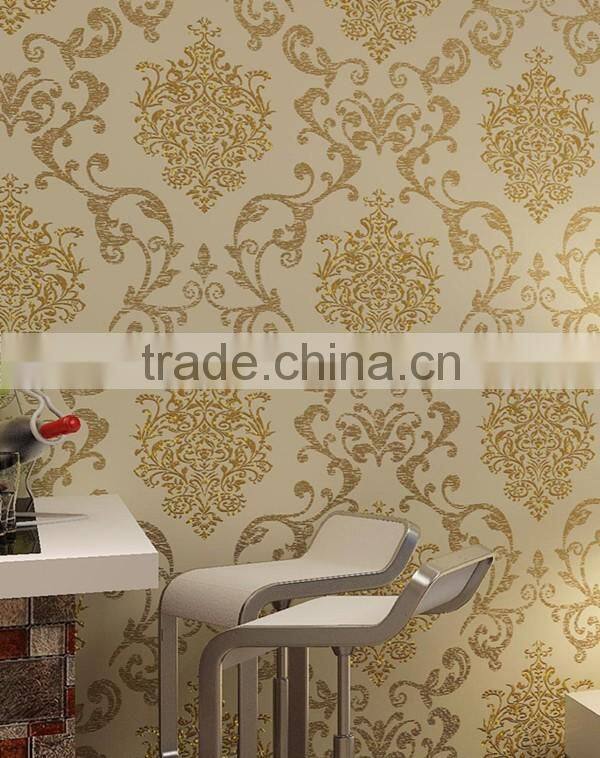 natural material PVC wallpaper 3D design for home