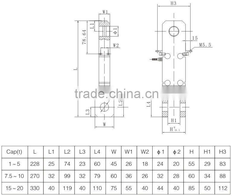 Alloy Steel Tension Control load Cell for Crane Scales