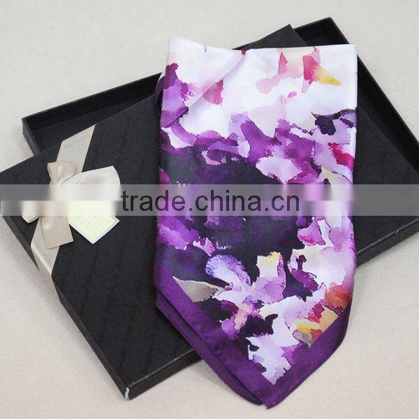 hijab square scarf 100% silk satin digital print square scarf hijab square scarf