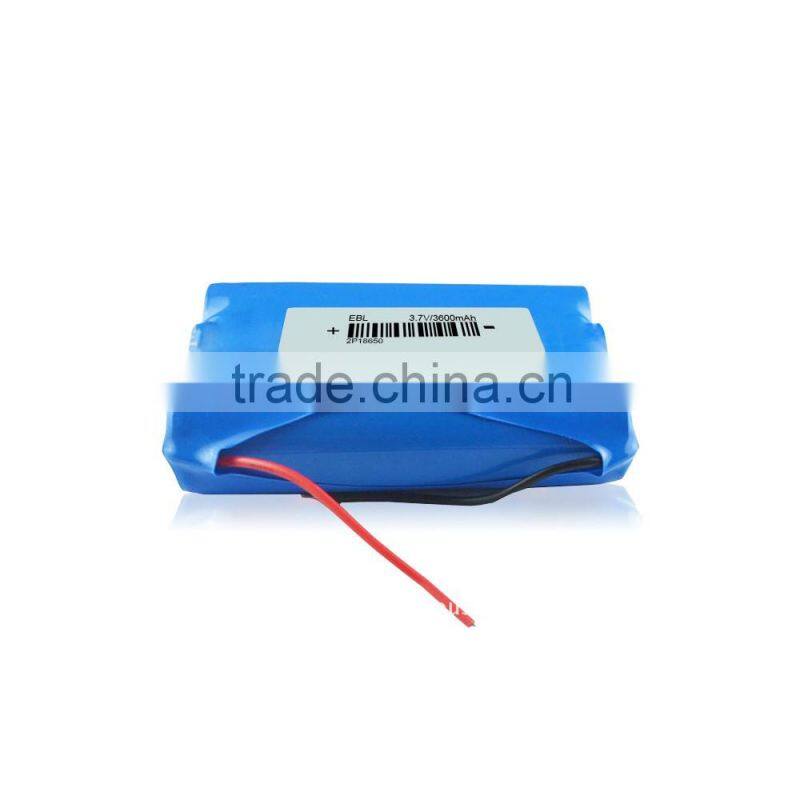 2016 Hight Quality Factory Price EBL 18650 Battery Pack 3.7v 3600mAh External Battery Pack