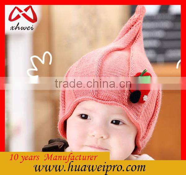 Guangdong manufature knitting wool for babies oem kids knit cap and children's hats