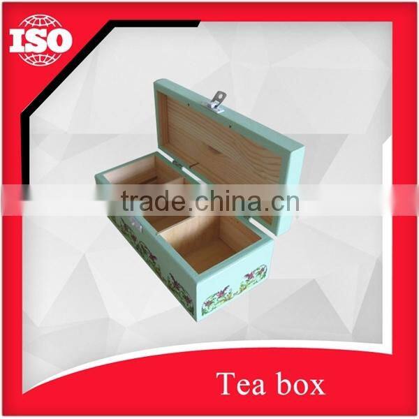 Custom and large capacity wooden tea box for sale