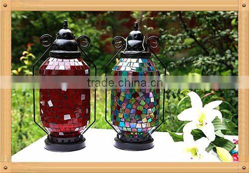 Handmade Glass Mosaic Moroccan garden lantern-Moroccan Home decor Indoor Glass lantern