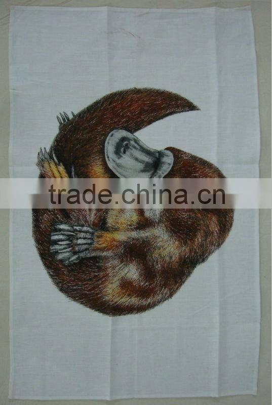 kitchen digital printed linen tea towel for home decorationl,promotion --sun flower design