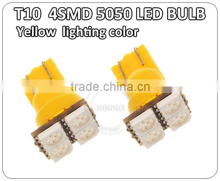 high power t10 auto led lamp w5w 194 t10 4smd 5050 led width lamp auto led bulbS