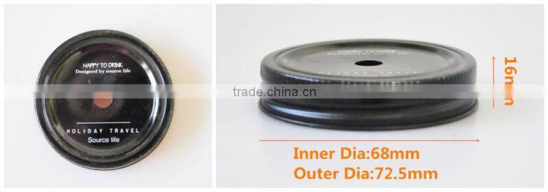 Black screw lids ends