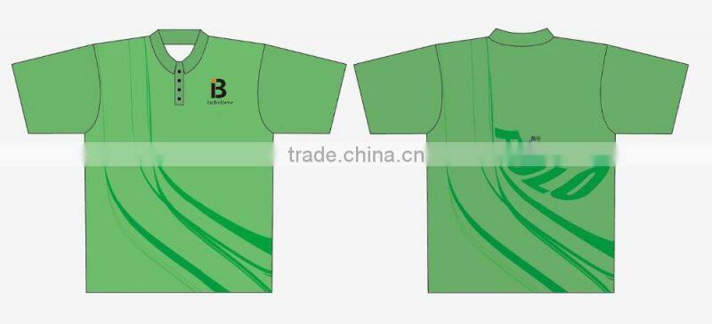 Custom polyester hot sale sublimation sky blue polo shirt