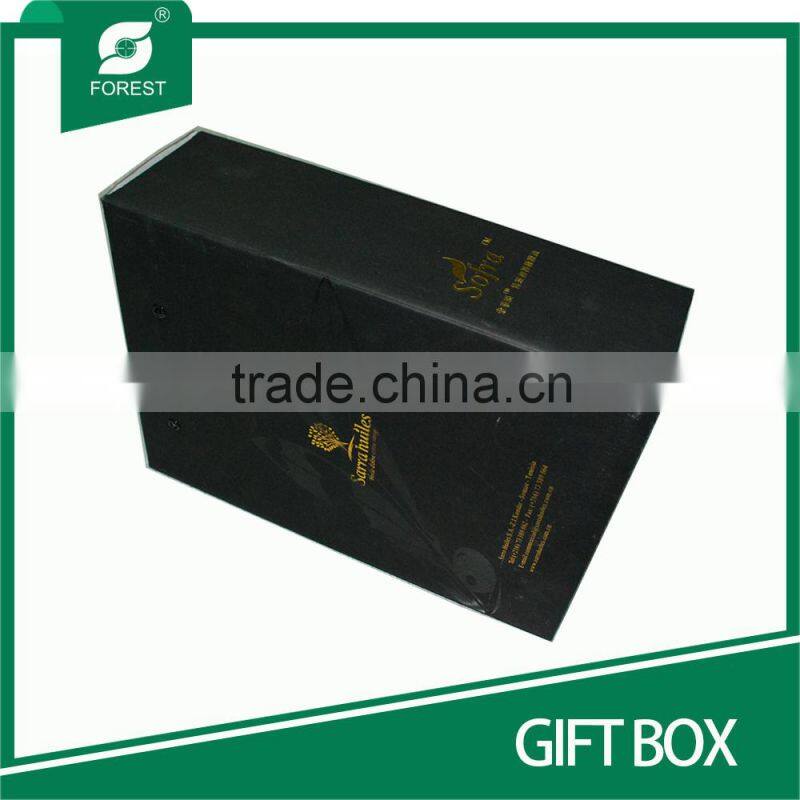 OEM HAND MADE PAPERBOARD GIFT BOX WITH GOLD HOT STAMPPING