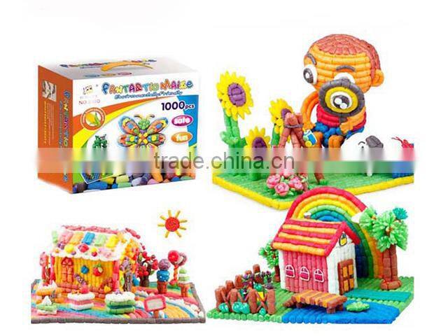 1000PCS DIY Magic cornstarch block play set,new toys, play corn, 2016 new hot toys, move brain toys