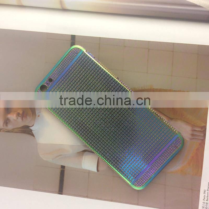 2016 China hotsell product for iphone 6s plus housing rainbow with full crystal for iphone 6s plus 24k gold crystal