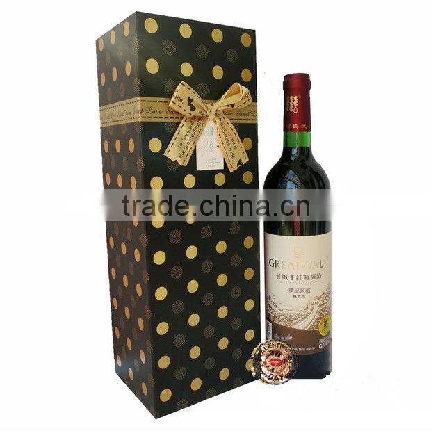 Wholesaler in Guangzhou China customize packaging and printing paper red wine box gift wine box