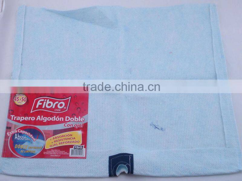 Super water and oil absorbent white color 100%cotton rags for floor