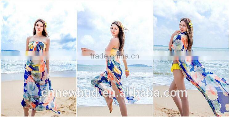2015 high quality hot selling extra large sexy peony scarf dress