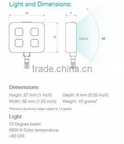 Iblazr flash light led selfie stick in night led flash light