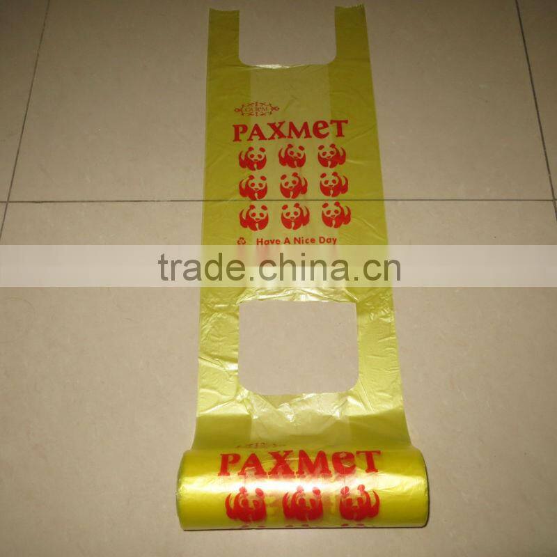 Vest carrier t-shirt on roll bag with secent