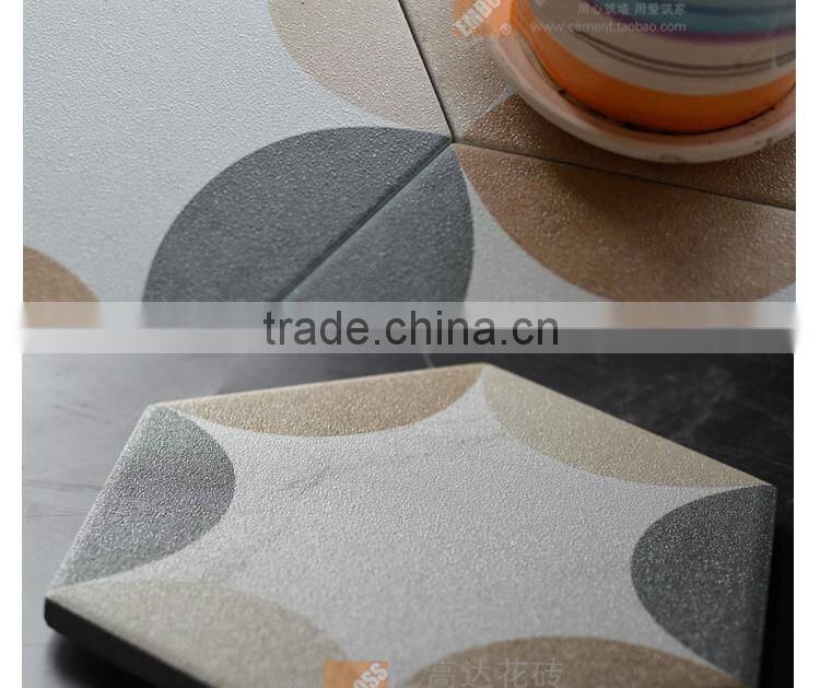 100*200*175mm hexagon glazed porcelain tile kitchen mosaic floor tile