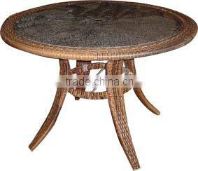 outdoor furniture rattan table with different table top