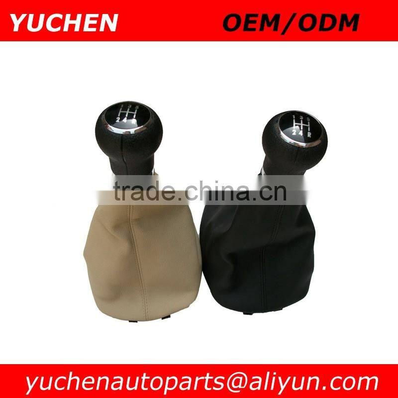 YUCHEN Car Shift Gear Knob For Audi A3 Knob Add Leather Boot For VW Passat B5 3BG 2001-2005