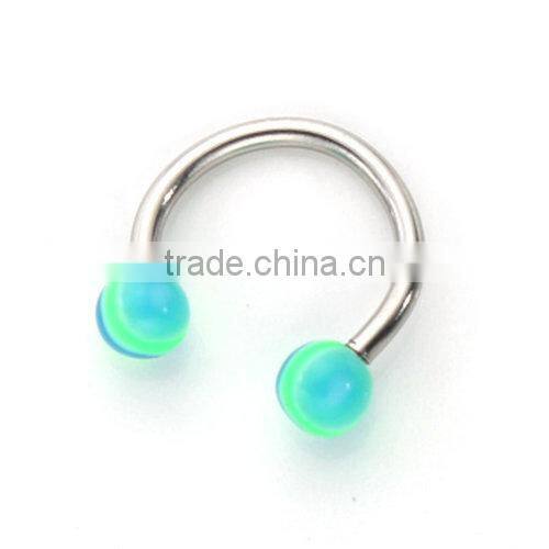 Multicolor Magnetic Stainless Steel Lip Rings Eyebrow Rings CBR Body Piercing Jewelry