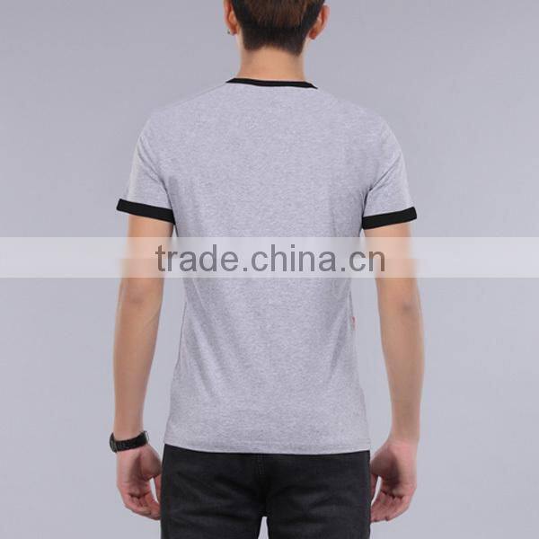 Wholesale V-neck short sleeve men t-shirts (lyt010006)