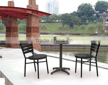 2016 trade assurance fashion design aluminum plastic wood table
