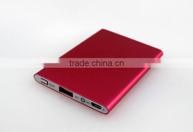 Super thin Lithium polymer battery 2700mah portable power bank charger