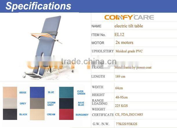 Coinfy EL12 two motors electric tilt bed adjustable tilt table children