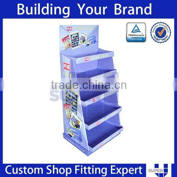 unique design supermarket promotion item floor stand display bins