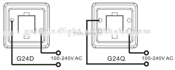 g24 led 7w 100-277V 110Lm/W Ra80 led g24q-2 light 11w 9w 5w plc 2 pin led g24 lamp