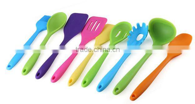 2016 whosale FDA and LFGB silicone Kitchen Utensils Set for cooking