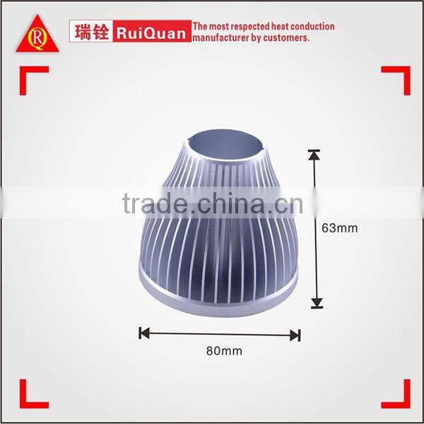 aluminum part with CNC machined cold forged heatsink for led buld light