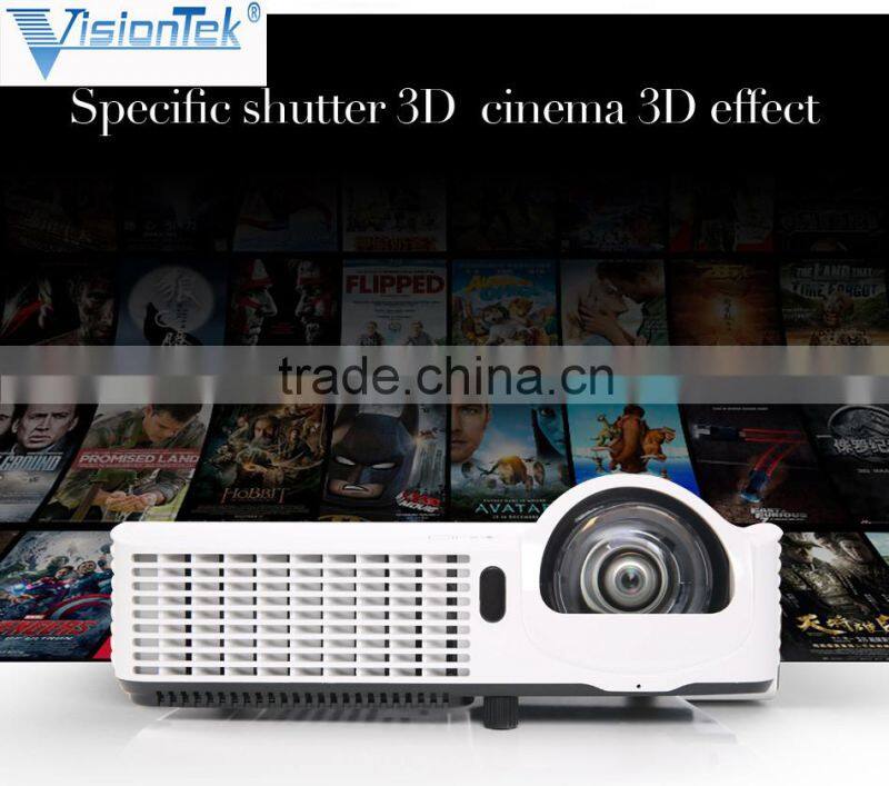 2016 short throw 3000 lumens 3d dlp projector full hd