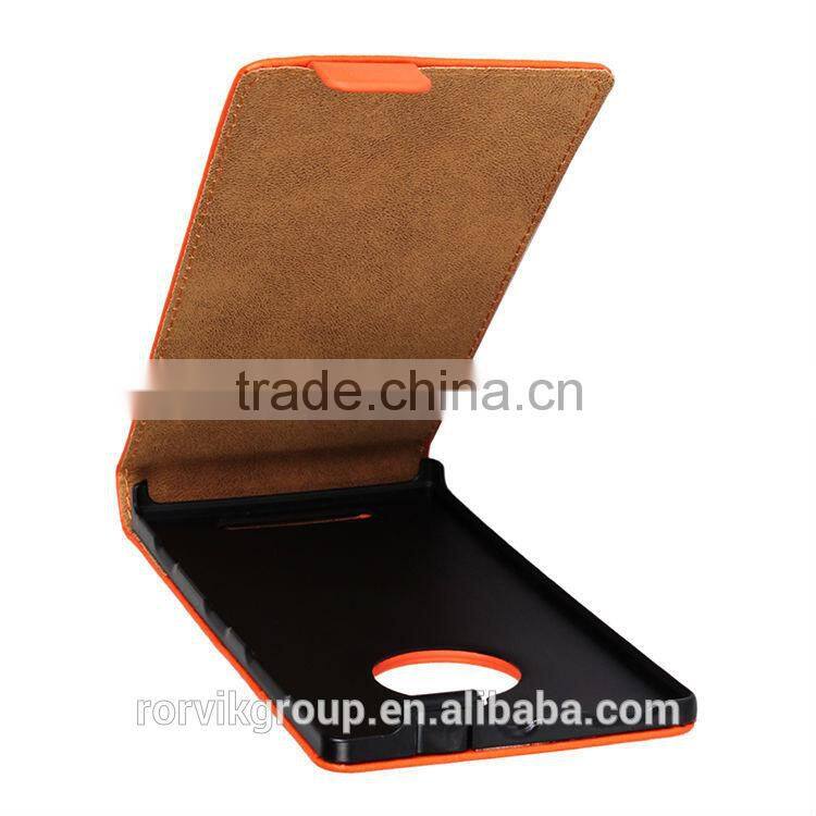 filp up and down real cow leather mobile phone case for Nokia Lumia 830