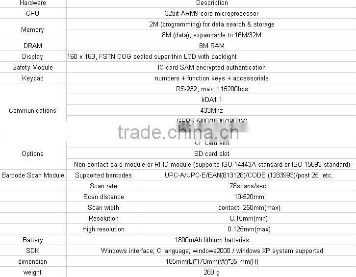GS-8848B Colector de datos de codigo de barras con Wireless& Bluetooth/ CE,FCC,3C Approved