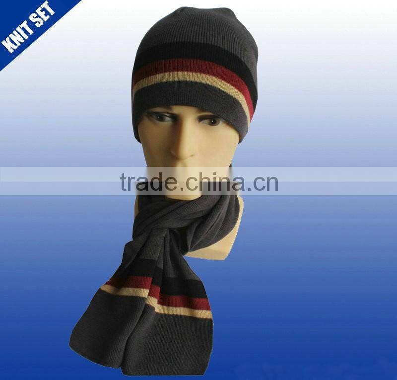 2016 new arrival design winter hat gloves and scarves knitted sets