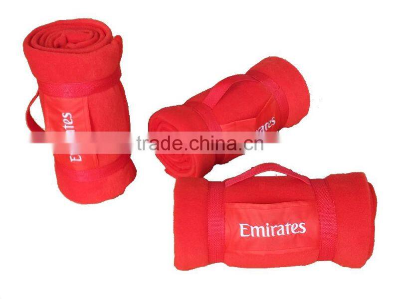 Foldable Picnic Rug Blanket ,Polar fleece Airline Travel Blanket ,Campig Mat