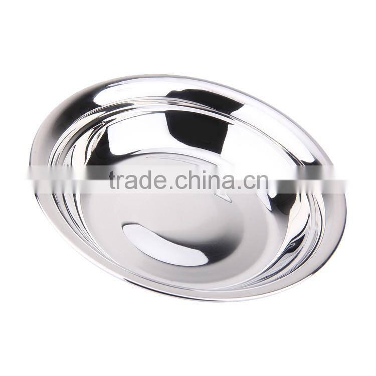 Indian stainless steel round dinner plate & dishes