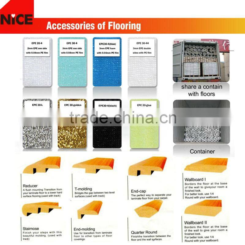 8mm 12mm hdf V-groove painted german techniquel aminate flooring