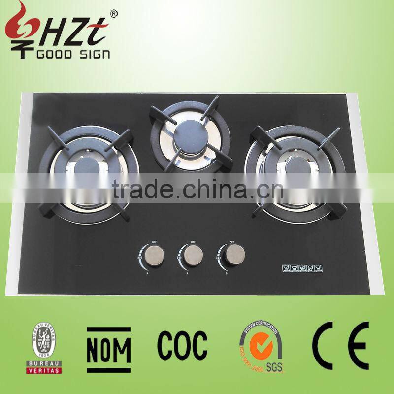 2016 Kitchen appliances three burner lpg stove with battery ignition