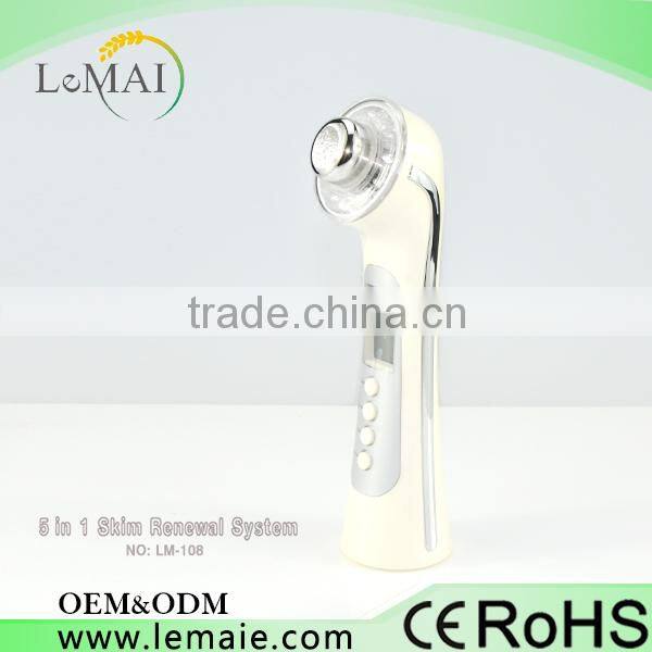 ultrasonic photon facial massager 5 in 1 beauty instrument