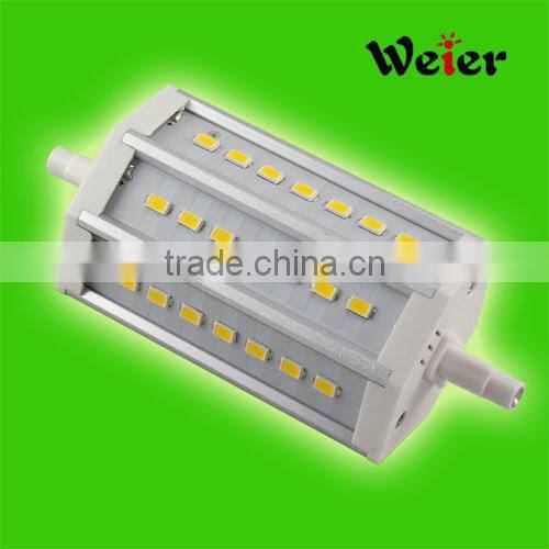 Zhejiang Factory LED R7S 118mm 10W 21SMD 5630 85-265V AC 6000K Light Led Lamp Garden Light Two Years Warranty CE RoHS Approved