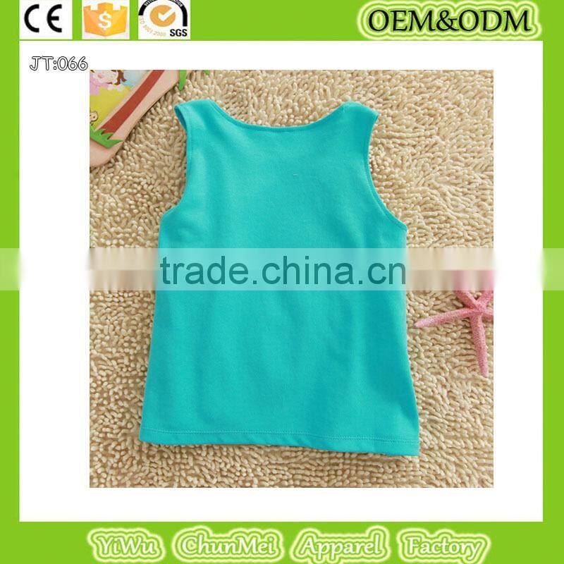 2015 Crocodile t-shirt Sleevelessr t-shirt girl t shirt baby clothes wholesale price organic kids