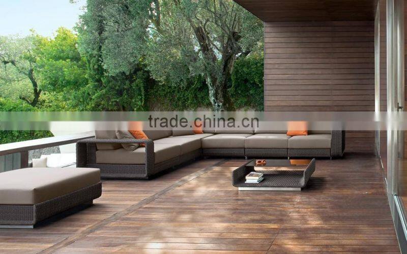 New modern luxury garden sofa set furniture - poly rattan sofa set furniture - Outdoor sofa furniture