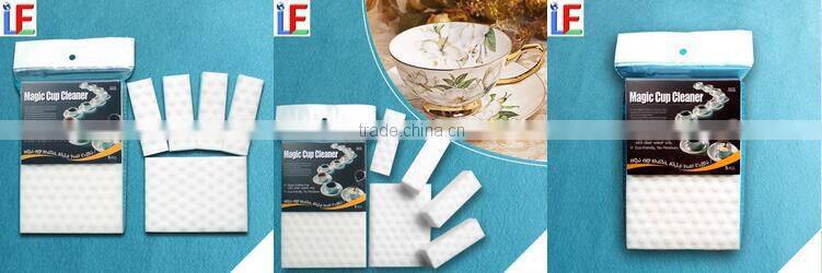 Eco-friendly melamine cleaning sponge cup scrubber