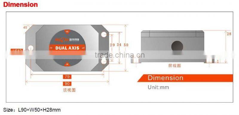High Precision Digital Tilt sensor For Satellite Positioning Search
