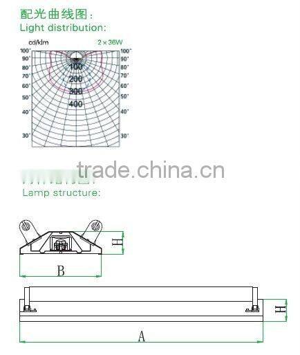 2*36w Fuji lamp fixture t8 led 4ft for Japan