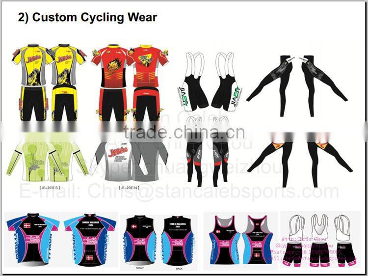 Stan Caleb China hot selling custom made women cheap cycling team wear bib shorts
